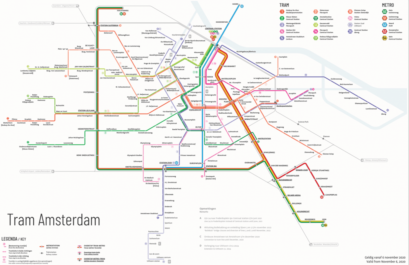 amsterdam tourist public transport