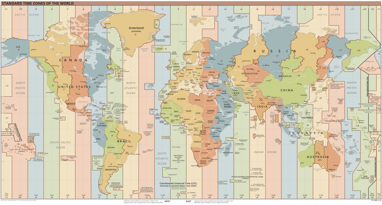 World Time Zones Map 1 
